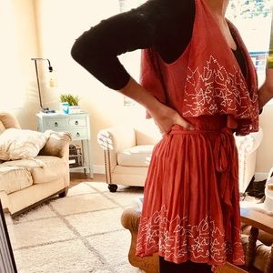 Free People Salmon Vest/shirt XS